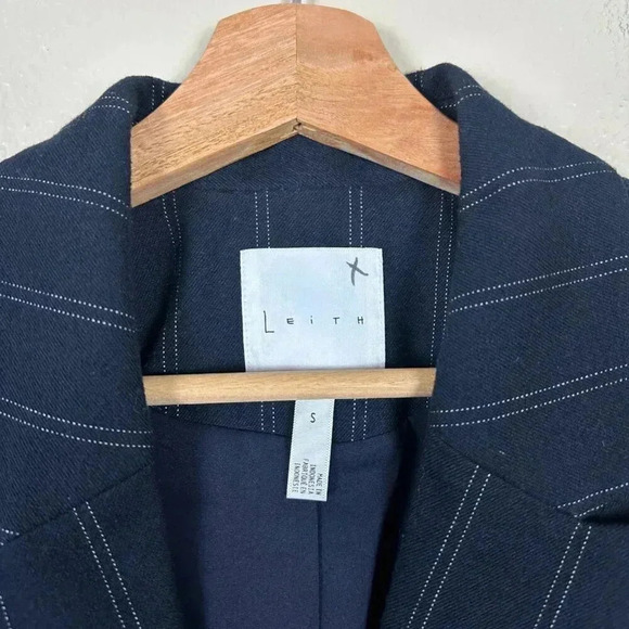 Leith Double Breasted Blazer Jacket Pearl Fall Equestrian Horse Girl Navy Small - Picture 2 of 4